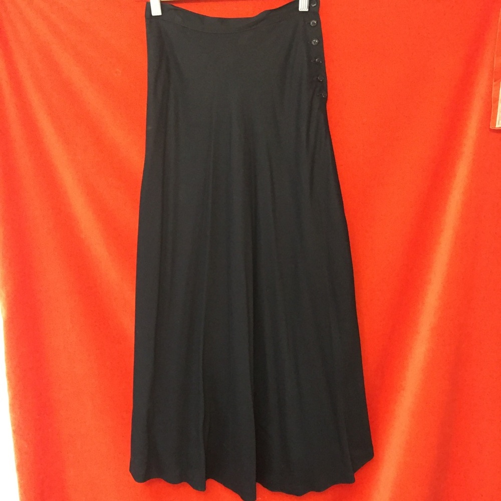 agnes b. vintage 90s a line maxi skirt black size 36 runs small  y2k